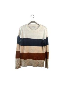 Ava & Viv Womens Striped Colorblock Sweater Size X Viscose/Acrylic/Polyester Ble